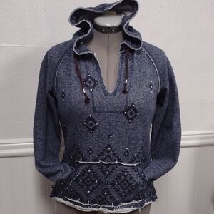 Shyanne Navy Geometric Hoodie